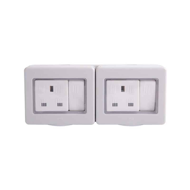 2 x 13A Gang Switch Presa impermeabile HK4213-WP