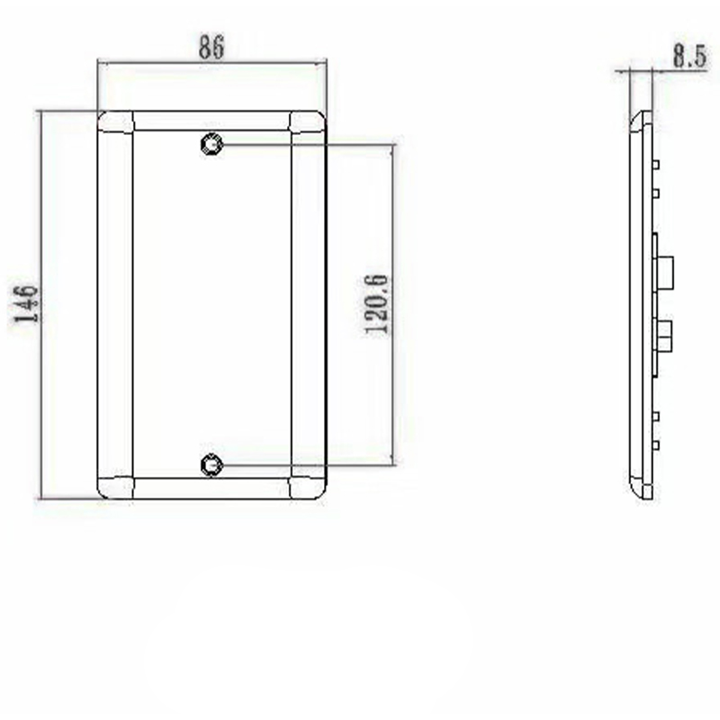 Presa commutata unipolare in bachelite 13A 2 gang con neon HK6213FN